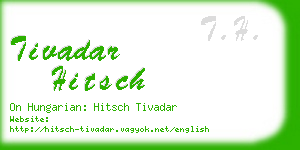 tivadar hitsch business card